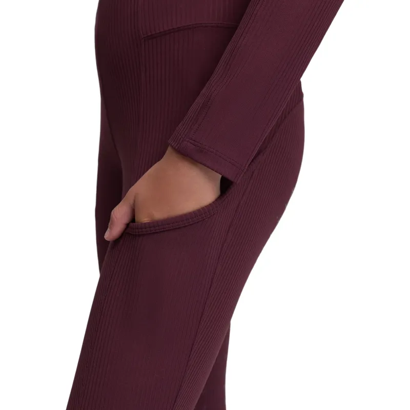 LeMieux Young Rider Orla Ribbed Full Grip Riding Tights - Bramble-4