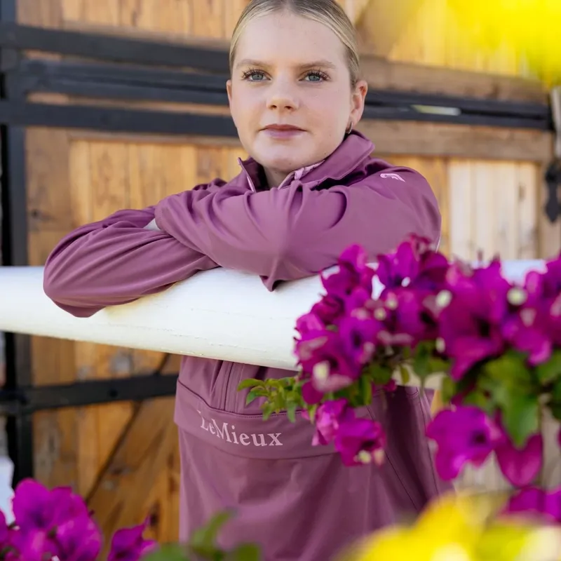 LeMieux Young Rider Paige 1/4 Zip Waterproof Jacket - Mallow-5