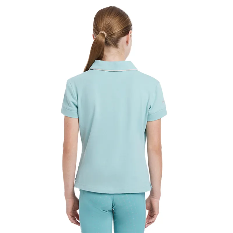 LeMieux Young Rider Junior Polo Shirt - Aqua-4