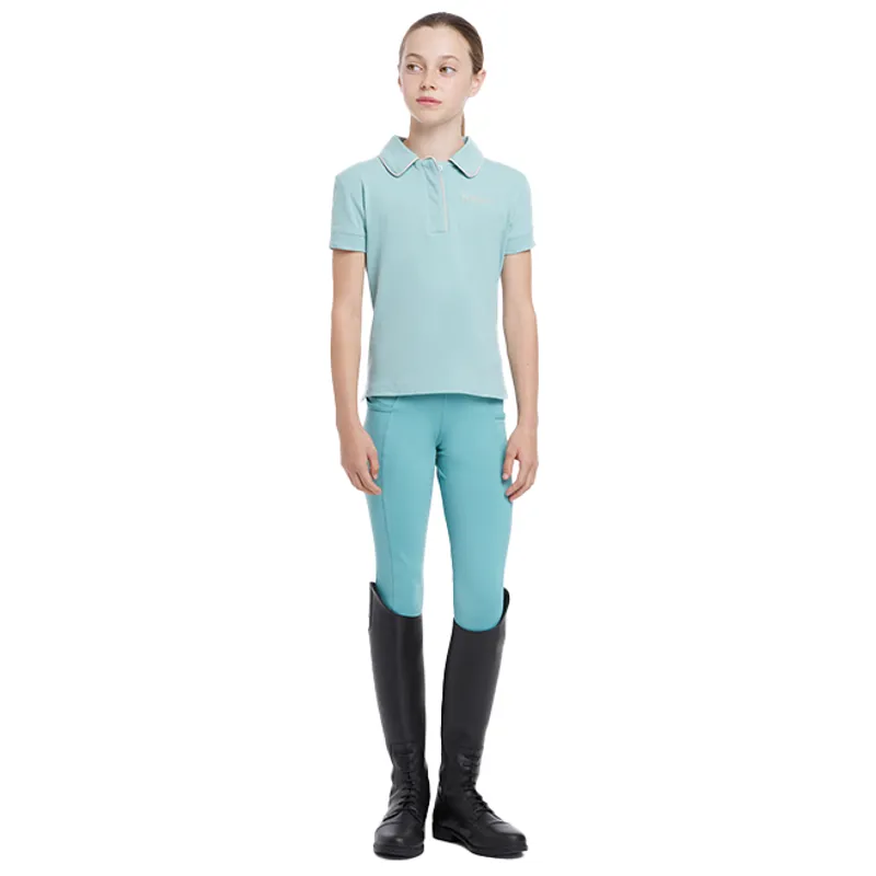 LeMieux Young Rider Junior Polo Shirt - Aqua-3