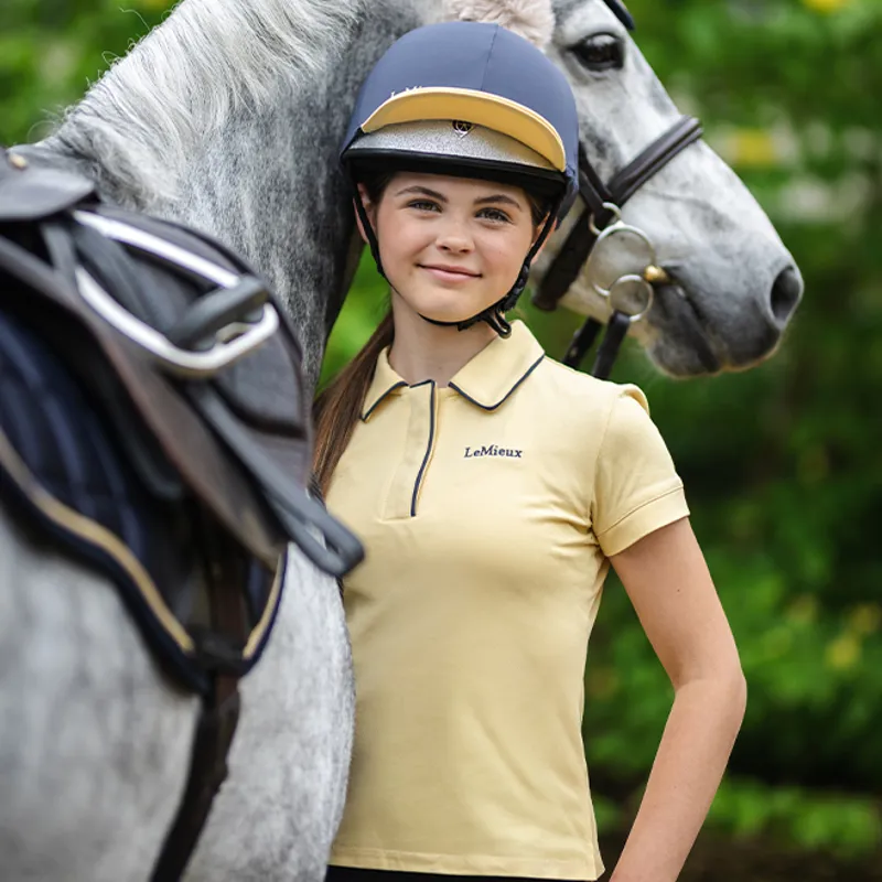 LeMieux Young Rider Junior Polo Shirt - Mimosa-4