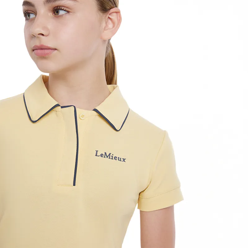 LeMieux Young Rider Junior Polo Shirt - Mimosa-3