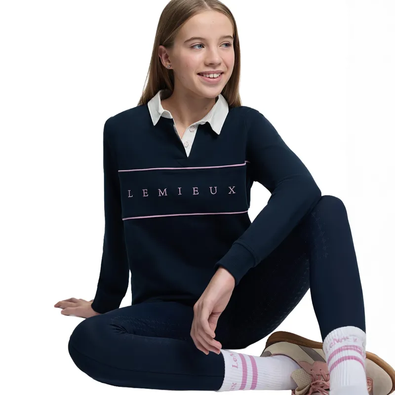 LeMieux Young Rider Riley Rugby Shirt - Navy-3