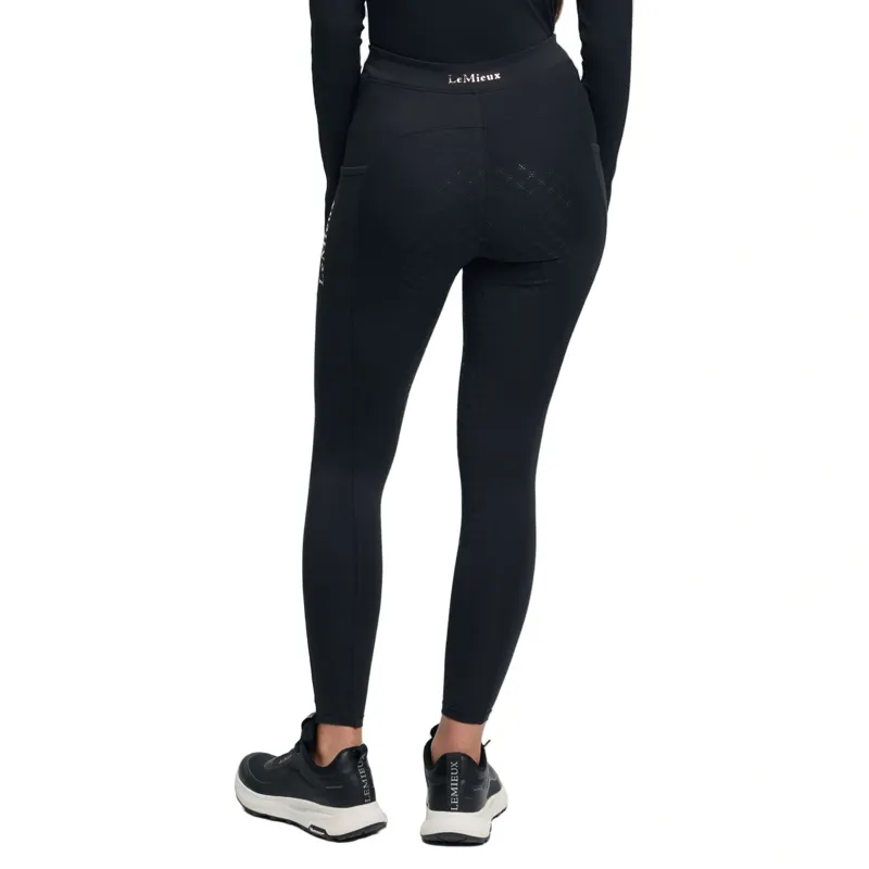 LeMieux Orla Young Rider Sparkle Pull-On Riding Tights - Black-1
