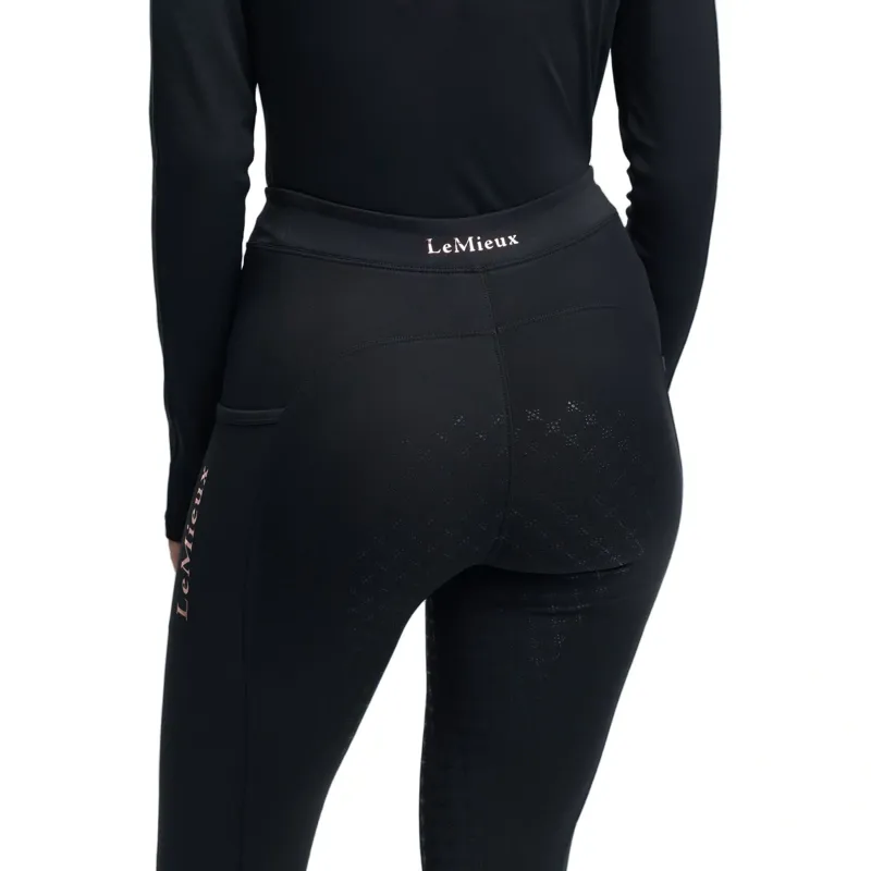LeMieux Orla Young Rider Sparkle Pull-On Riding Tights - Black-2