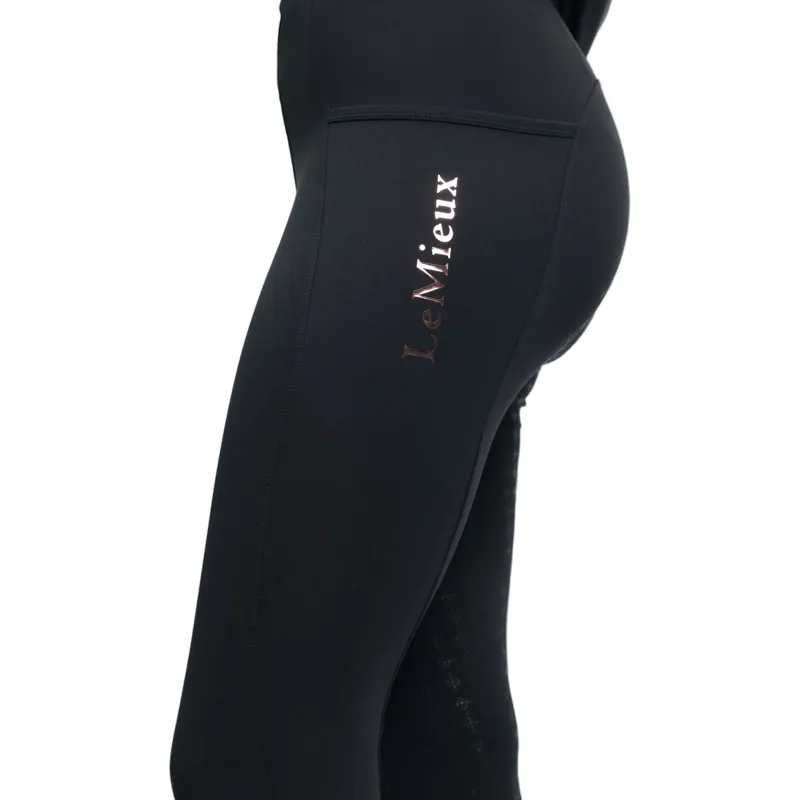 LeMieux Orla Young Rider Sparkle Pull-On Riding Tights - Black-3