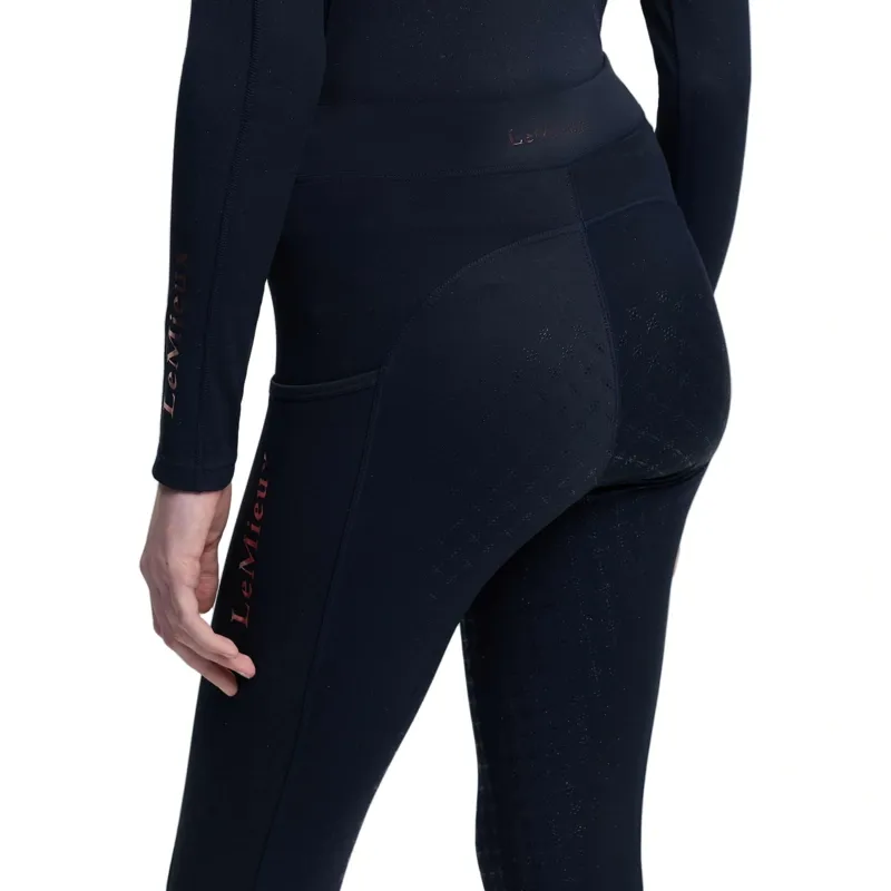LeMieux Orla Young Rider Sparkle Pull-On Riding Tights - Navy-2