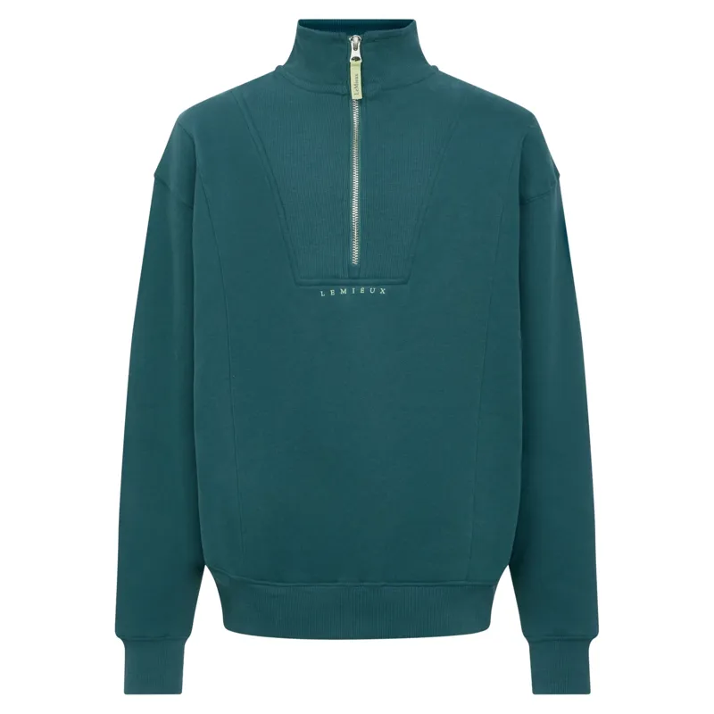 LeMieux Young Rider Vianne 1/4 Zip Sweatshirt - Jungle-2