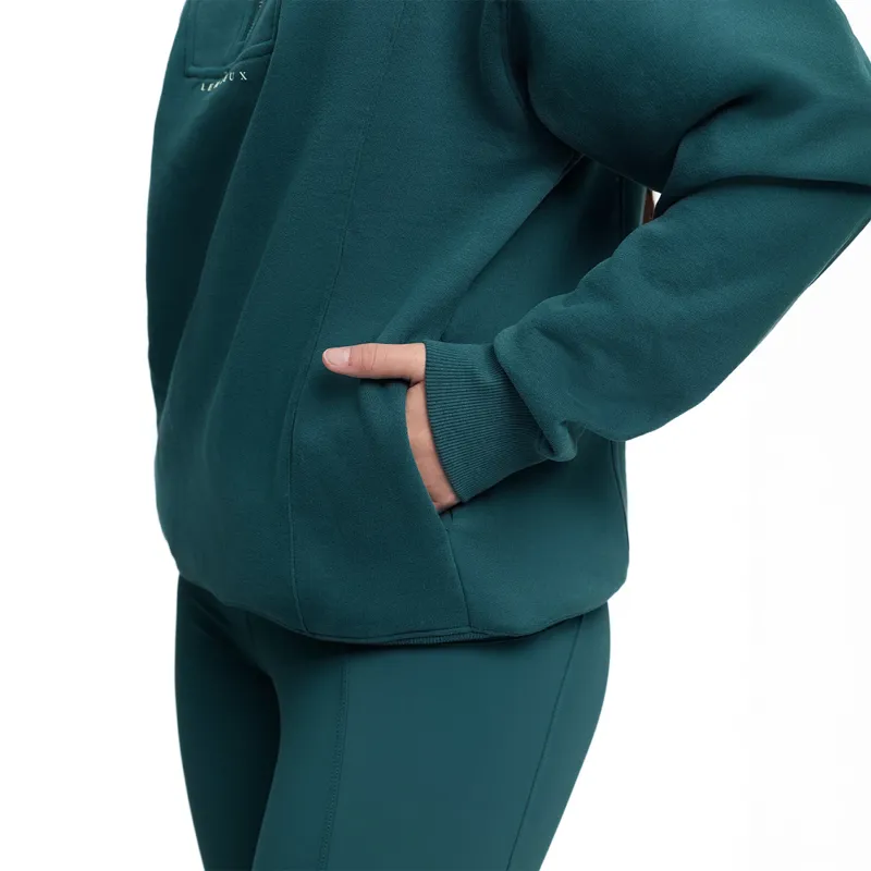 LeMieux Young Rider Vianne 1/4 Zip Sweatshirt - Jungle-4