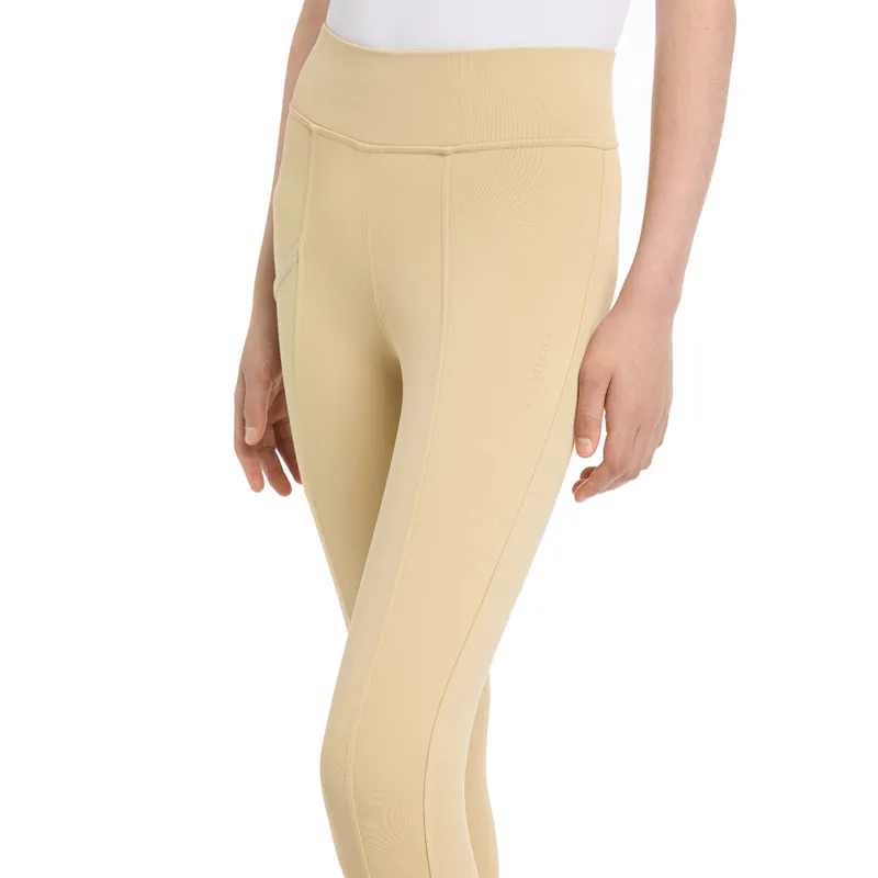 LeMieux Young Rider Knee Grip Junior Pull On Breeches - Beige-2