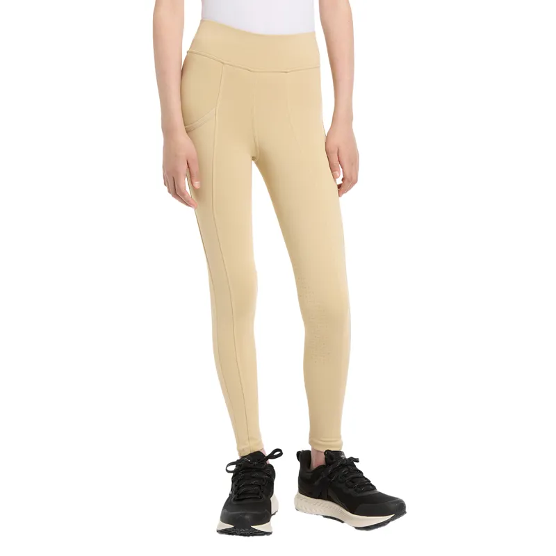 LeMieux Young Rider Knee Grip Junior Pull On Breeches - Beige-1