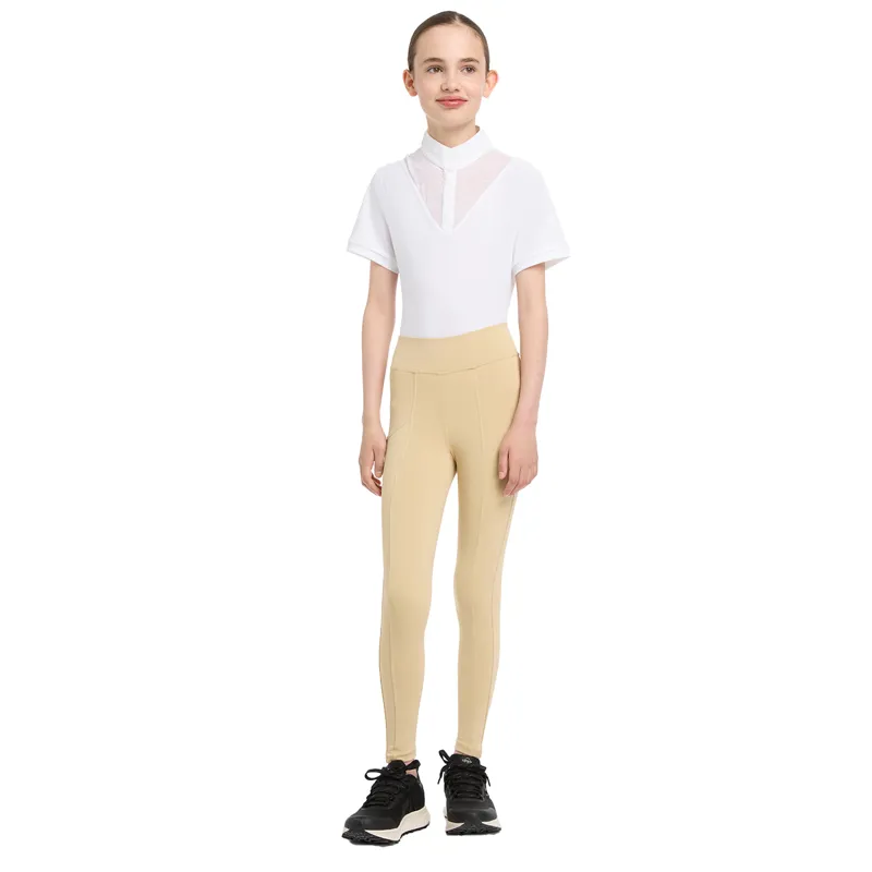 LeMieux Young Rider Knee Grip Junior Pull On Breeches - Beige