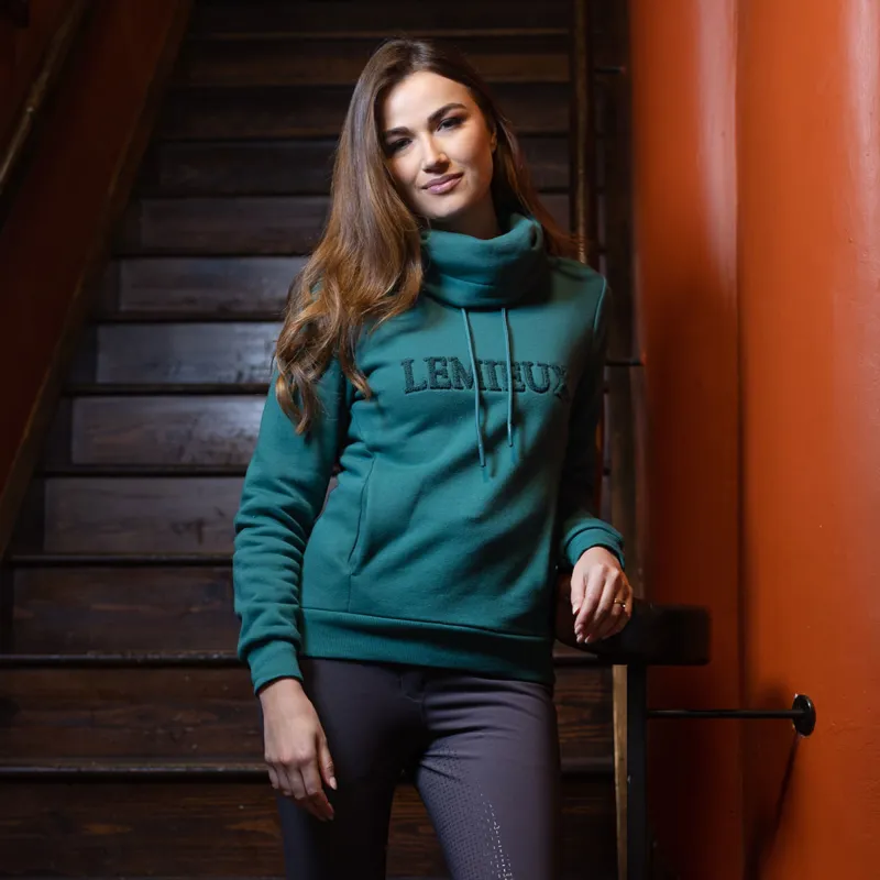 LeMieux Adele Funnel Neck Ladies Sweatshirt - Evergreen-4