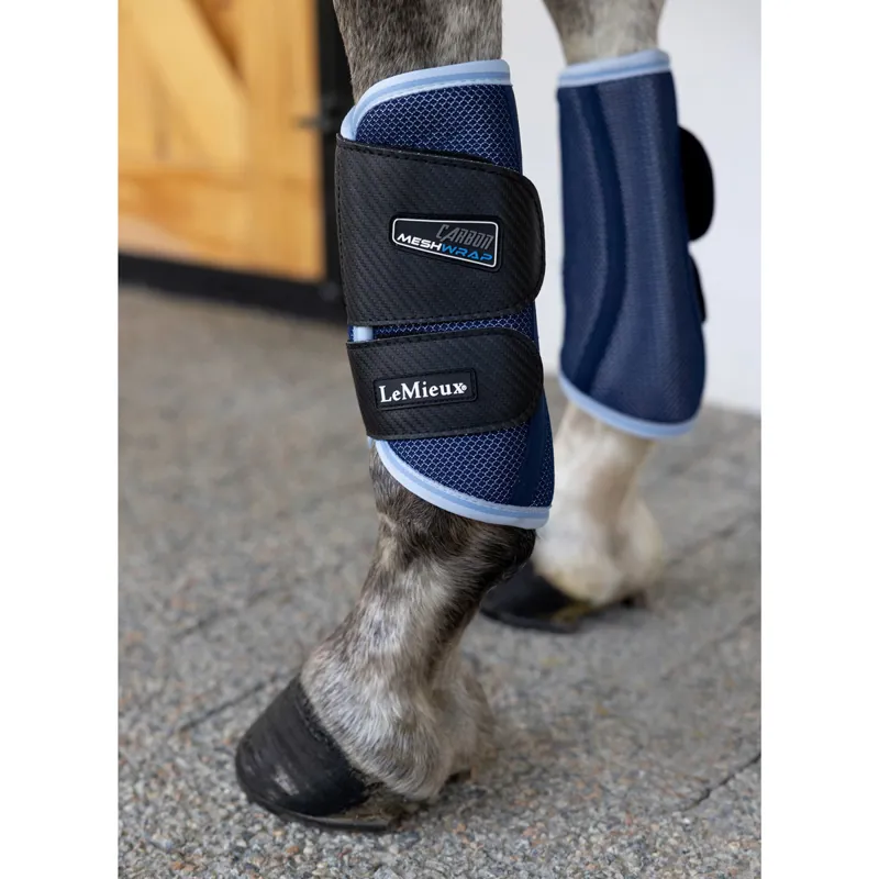 LeMieux Carbon Mesh Wrap Boots - Mist-4