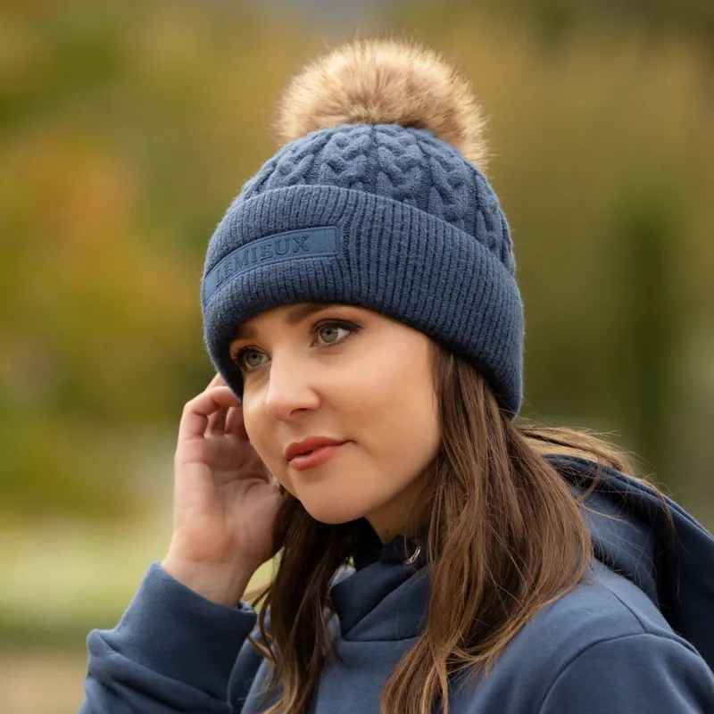LeMieux Clara Cable Beanie Hat - Atlantic-1