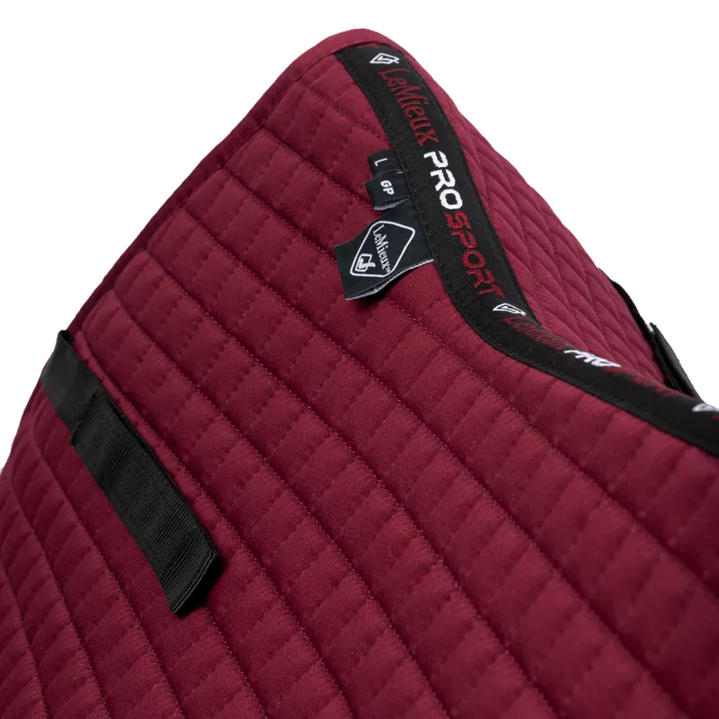 LeMieux ProSport Cotton GP Square Saddlecloth - Burgundy-2