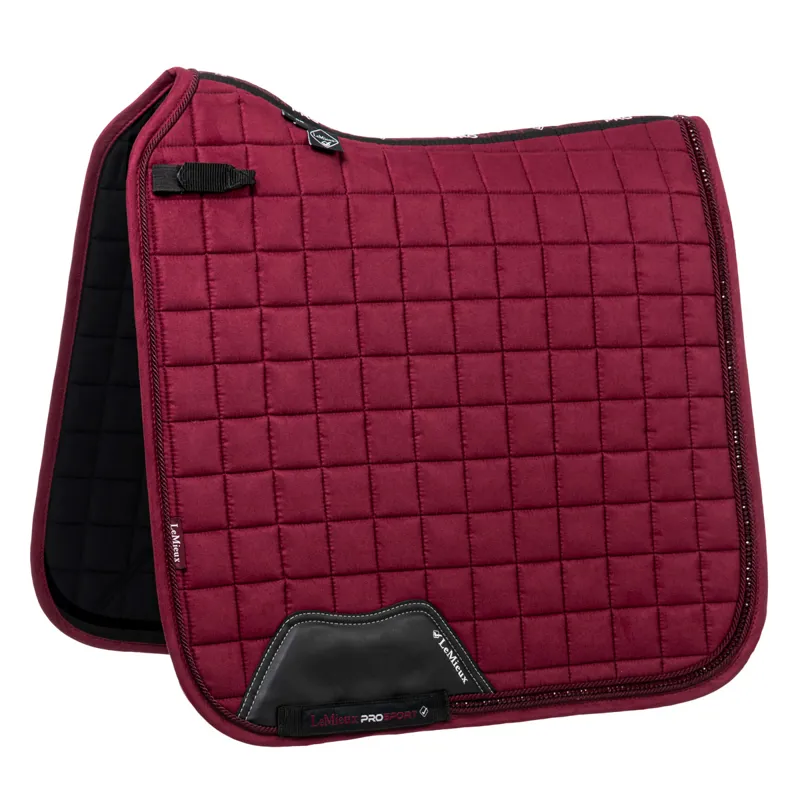LeMieux Diamante Dressage Saddlecloth - Burgundy