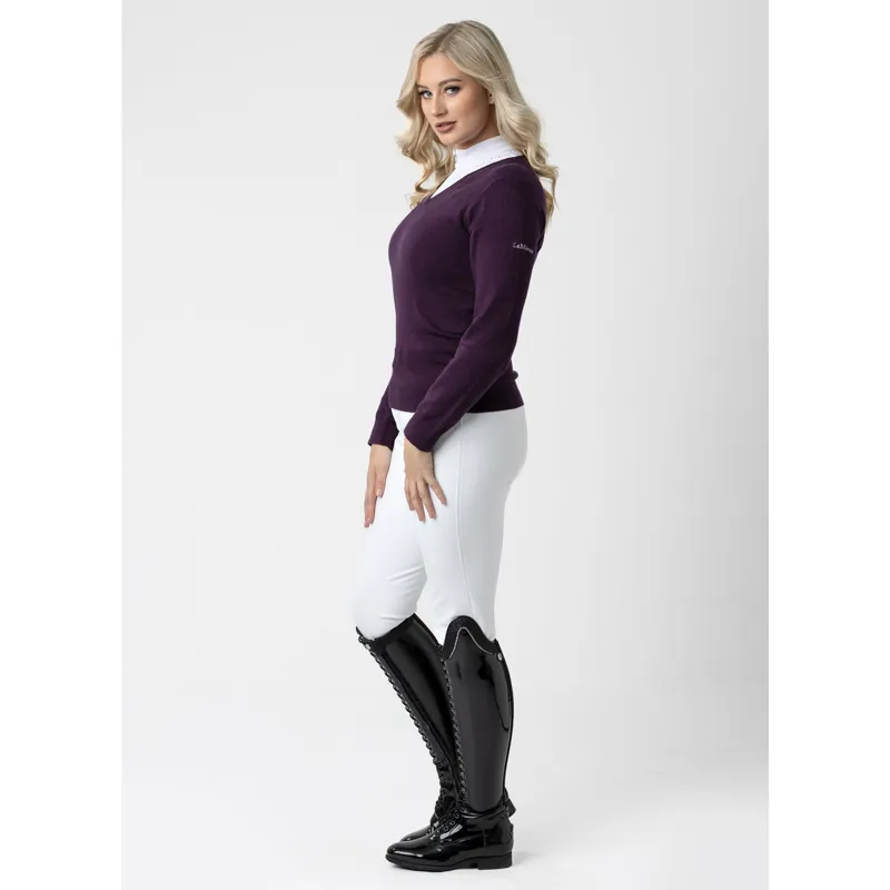 LeMieux Drytex Waterproof Knee Grip Ladies Competition Breeches - White-3