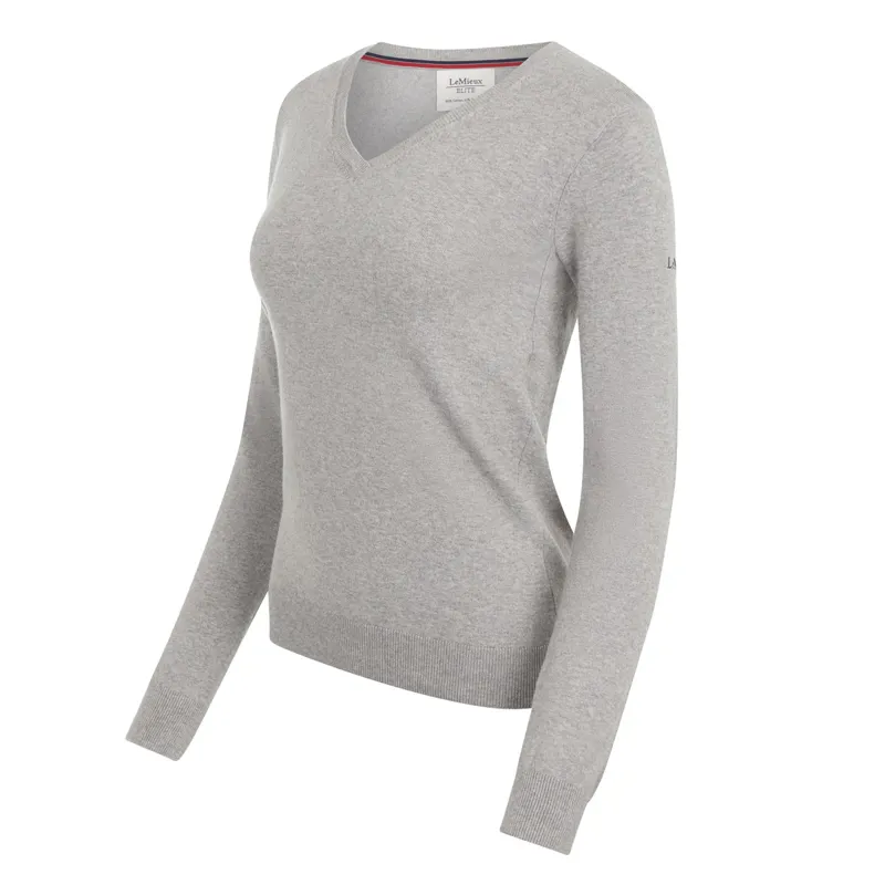 LeMieux Elite V-Neck Ladies Jumper - Grey