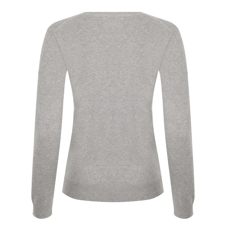 LeMieux Elite V-Neck Ladies Jumper - Grey-2