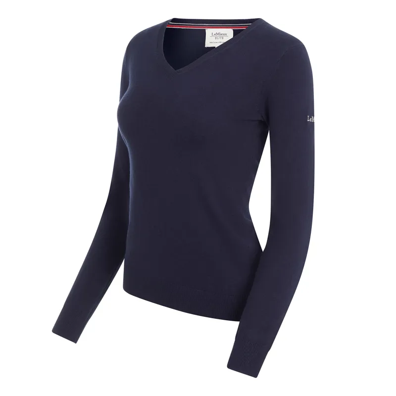 LeMieux Elite V-Neck Ladies Jumper - Navy