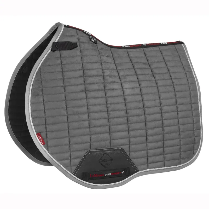 LeMieux ProSport Suede Eurojump Square - Grey/Silver