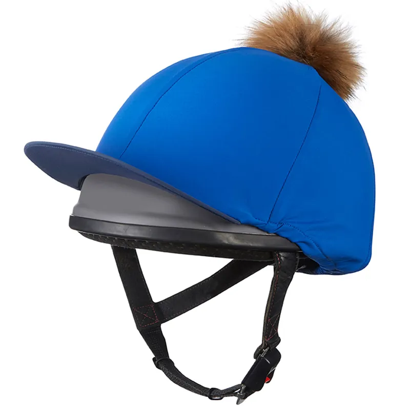 LeMieux Pom Hat Silk - Benetton Blue/Navy-1