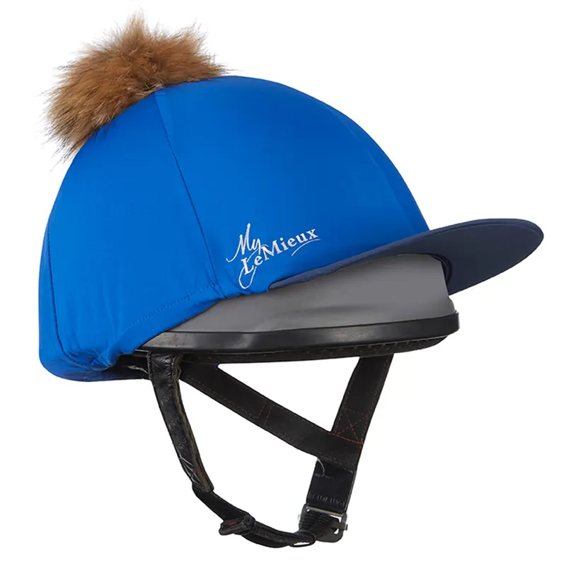 LeMieux Pom Hat Silk - Benetton Blue/Navy