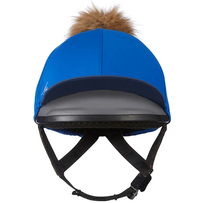 LeMieux Pom Hat Silk - Benetton Blue/Navy-2