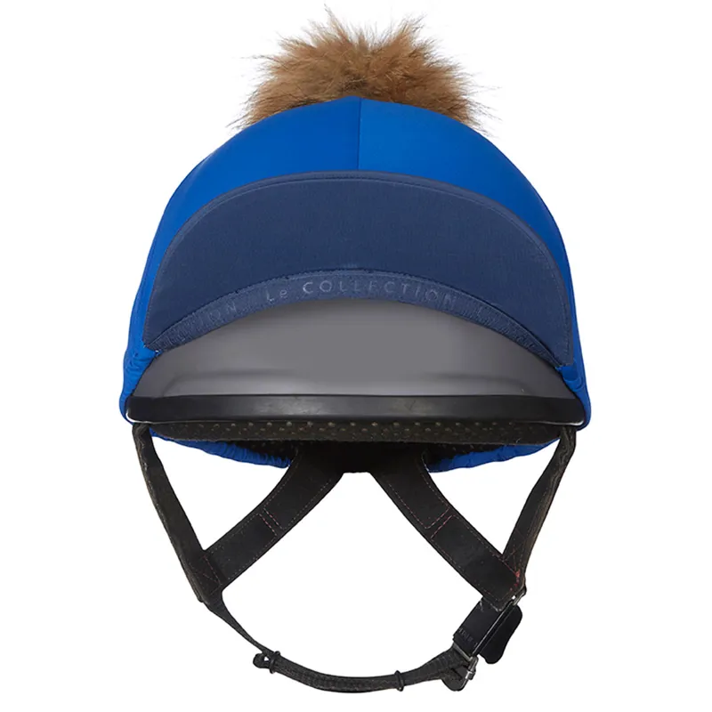 LeMieux Pom Hat Silk - Benetton Blue/Navy-3