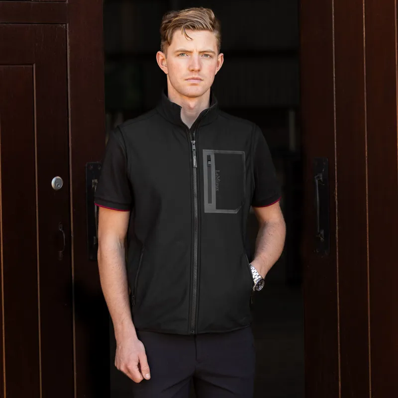 LeMieux Elite Mens Fleece Gilet - Black-5