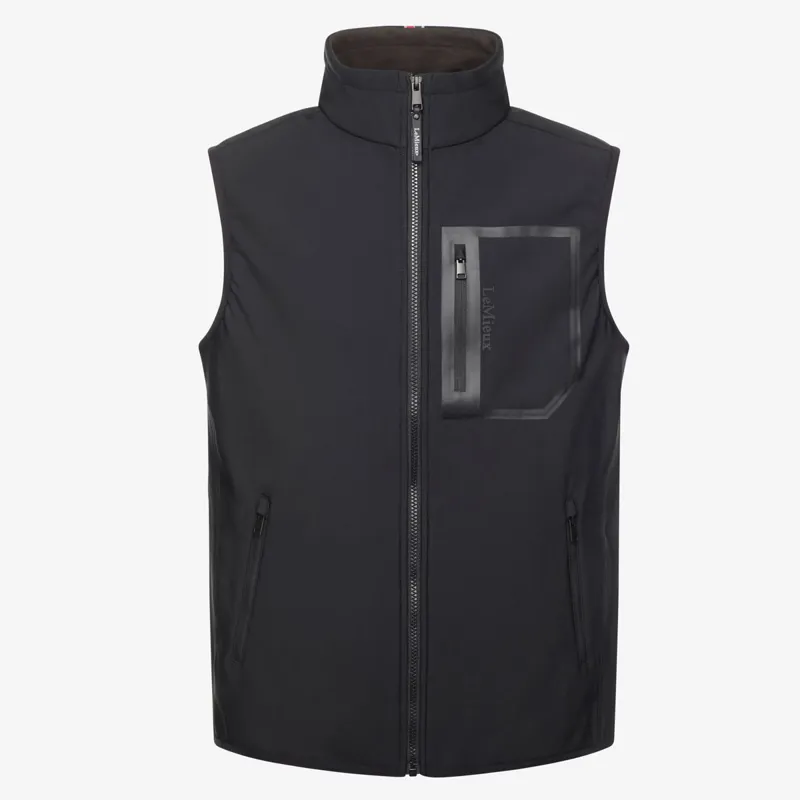 Mens black fleece gilet hotsell