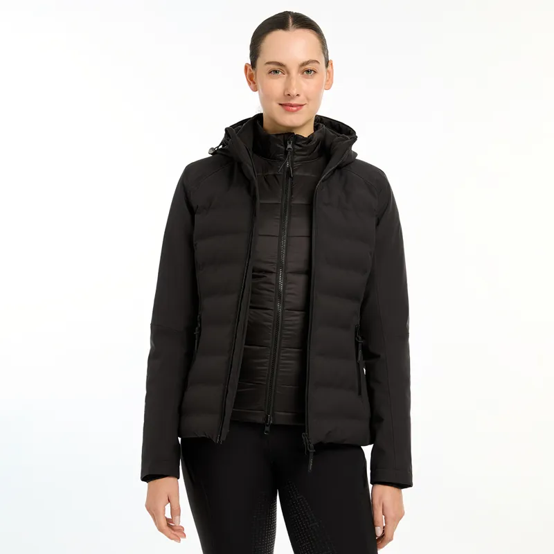 LeMieux Brooke Hybrid 3-in-1 Ladies Waterproof Jacket - Black-3