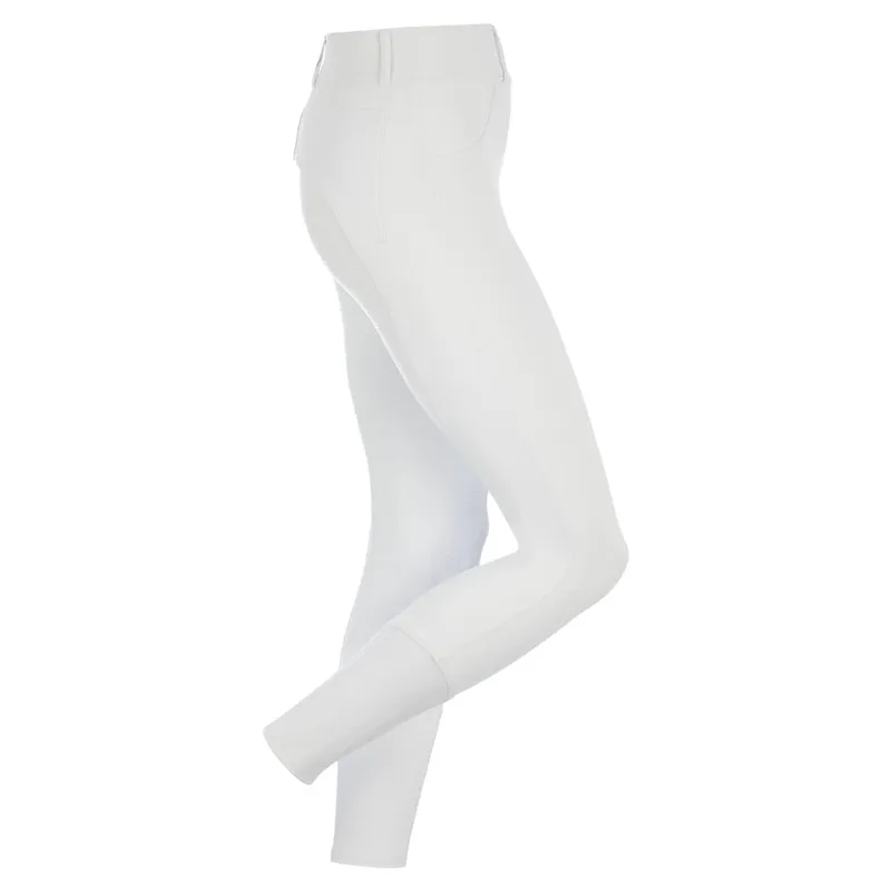 LeMieux Demi Pull On Full Grip Ladies Bregging Riding Tights - White-1
