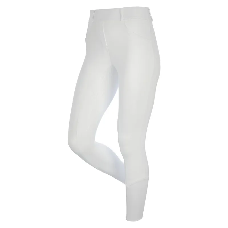 LeMieux Demi Pull On Full Grip Ladies Bregging Riding Tights - White