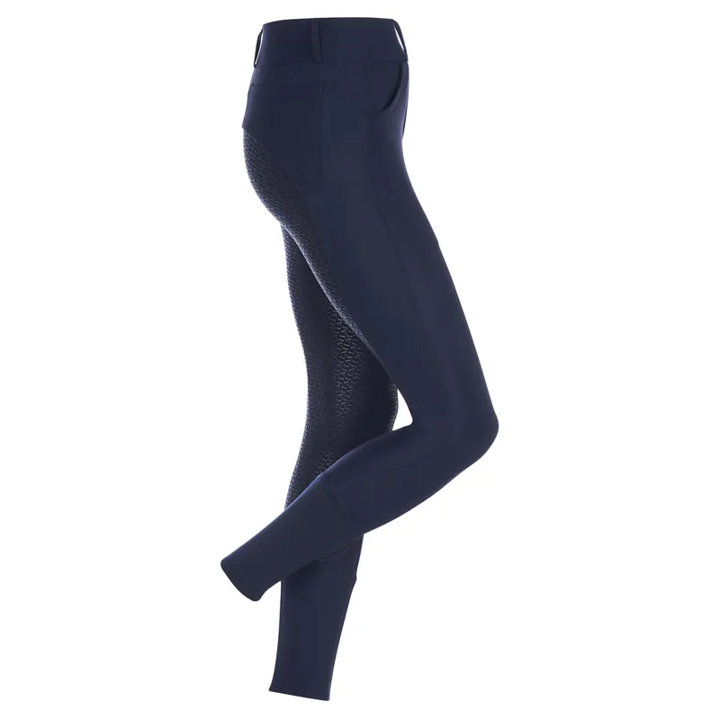 LeMieux Demi Pull On Full Grip Ladies Bregging Riding Tights - Navy-1