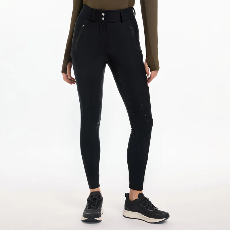 LeMieux DryTex Waterproof Full Grip Ladies Breeches - Black-2