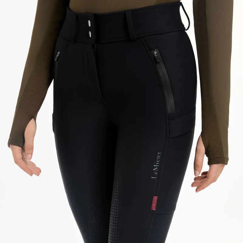 LeMieux DryTex Waterproof Full Grip Ladies Breeches - Black-4