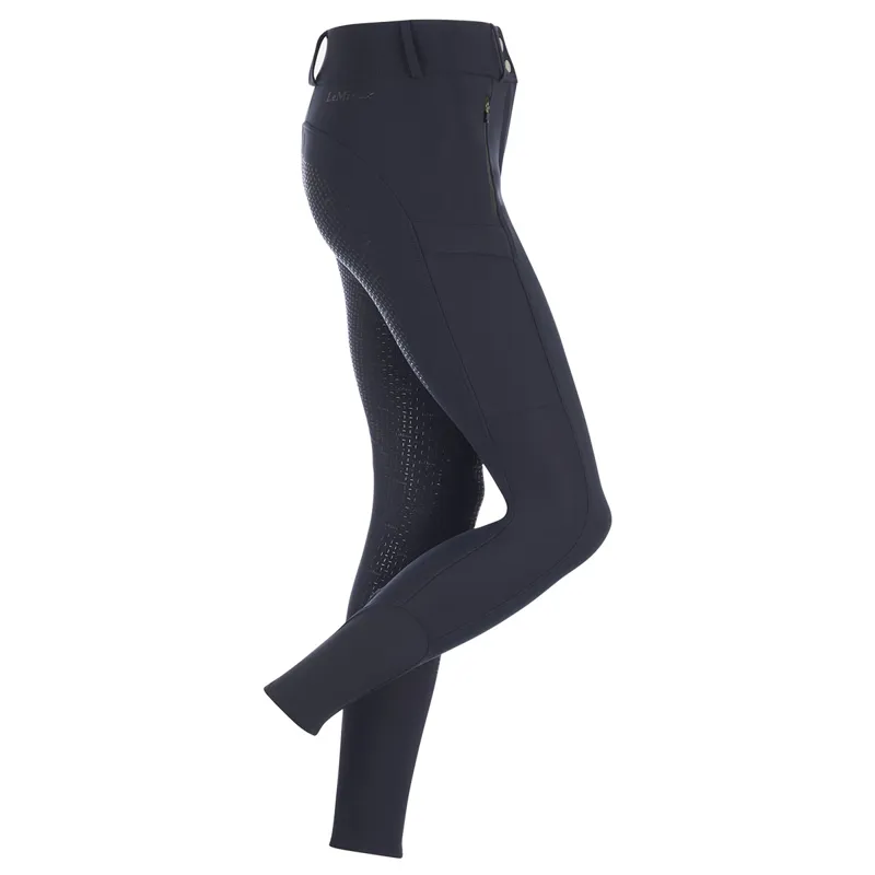 LeMieux DryTex Waterproof Full Grip Ladies Breeches - Navy-1