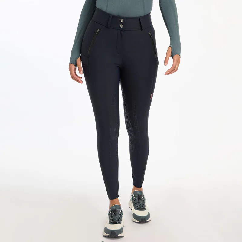 LeMieux DryTex Waterproof Full Grip Ladies Breeches - Navy-2