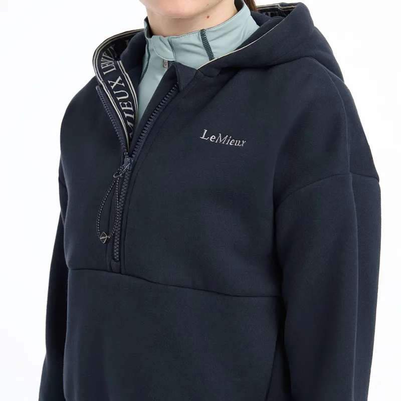 LeMieux Young Rider Hettie Quarter Zip Junior Hoodie - Navy-5