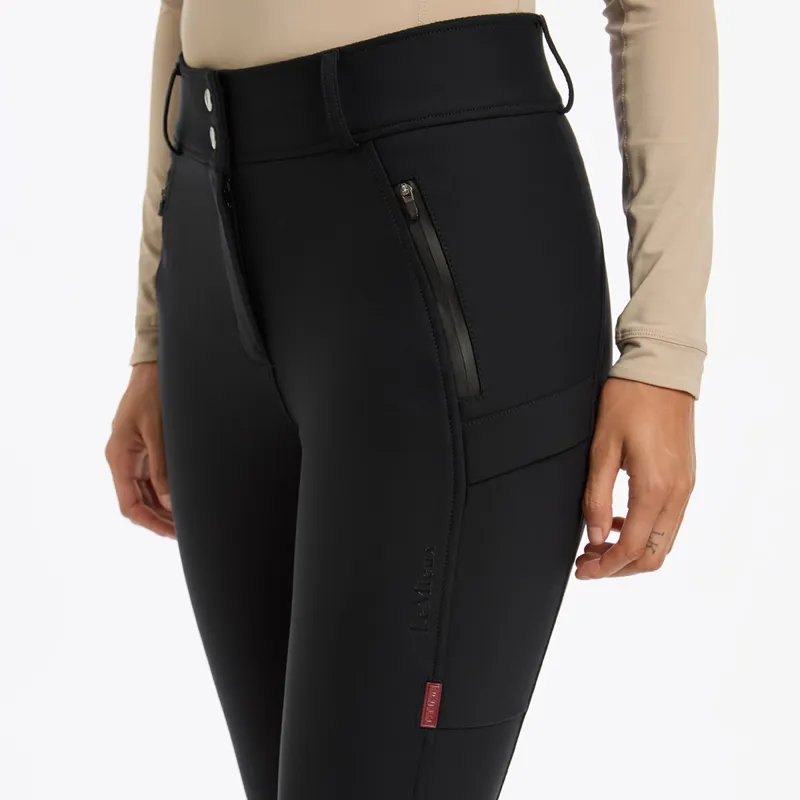 LeMieux DryTex Waterproof Knee Grip Ladies Breeches - Black-4