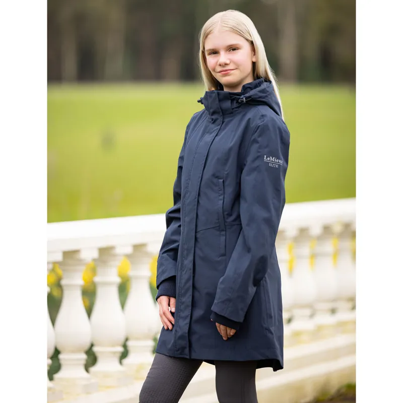 LeMieux Junior Pro Waterproof Coat - Navy-4