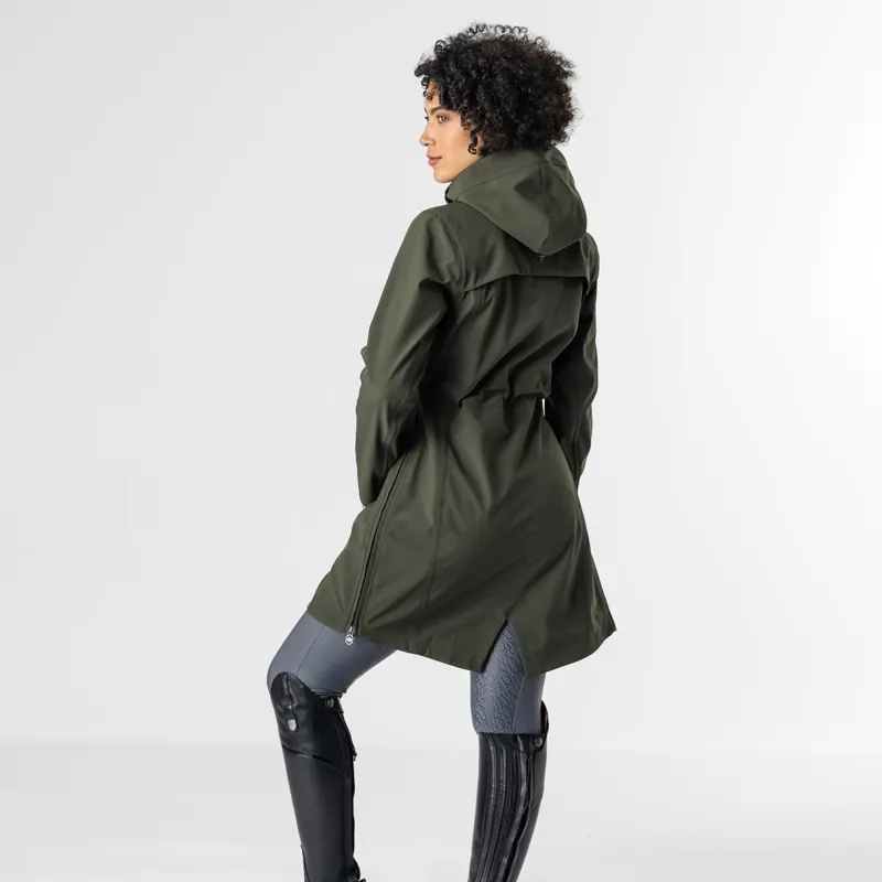 LeMieux Maisie Ladies Lightweight Long Riding Jacket - Forest-6