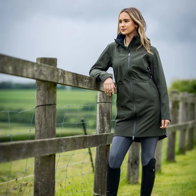 LeMieux Maisie Ladies Lightweight Long Riding Jacket - Forest-7