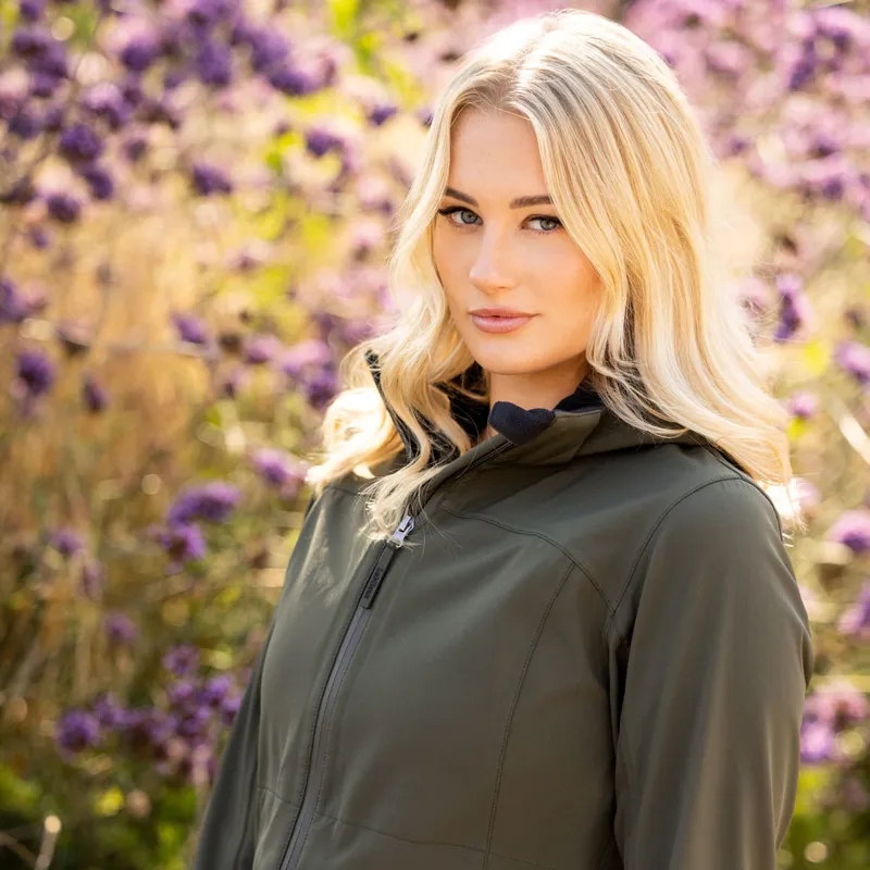 LeMieux Maisie Ladies Lightweight Long Riding Jacket - Forest-10