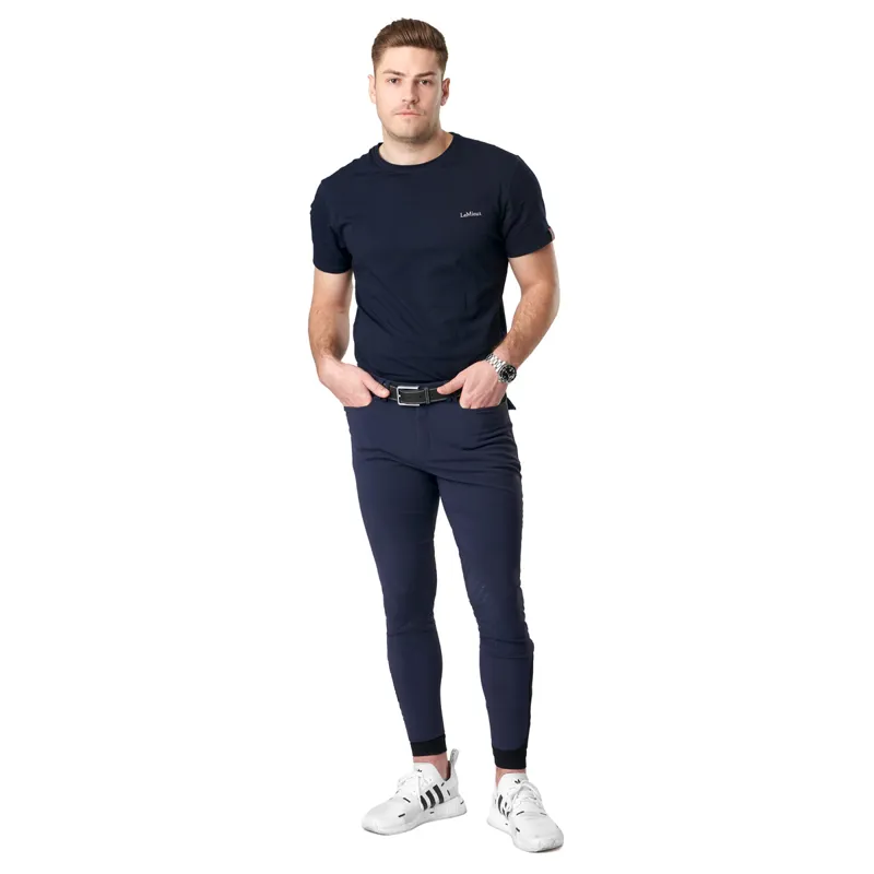 LeMieux Monsieur Knee Grip Mens Breeches - Navy-2
