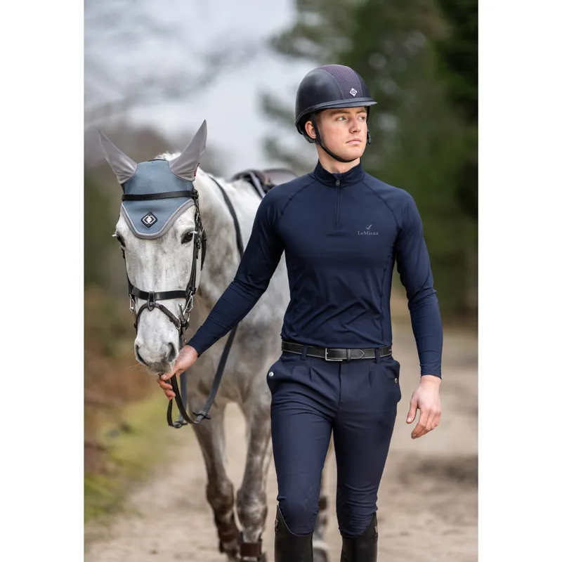 LeMieux Monsieur Knee Grip Mens Breeches - Navy-3