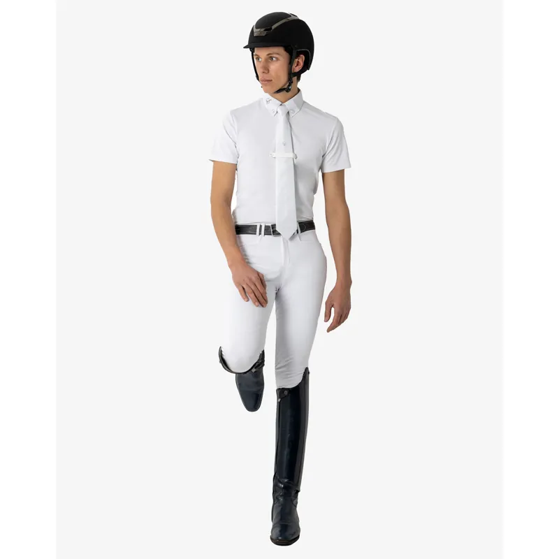 LeMieux Monsieur Knee Grip Mens Competition Breeches - White-3