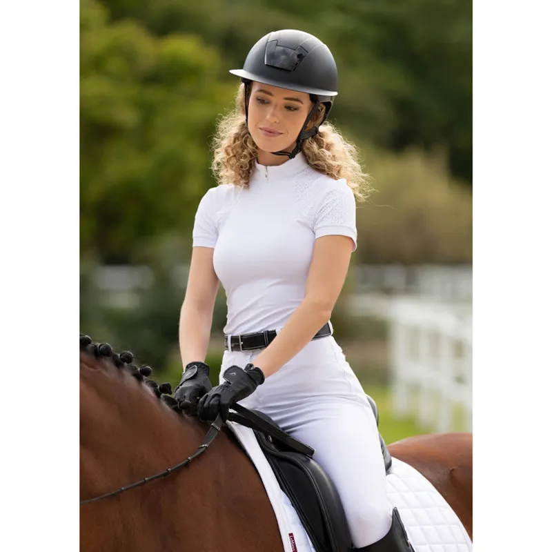 LeMieux Olivia Ladies Short Sleeve Show Shirt - White-6